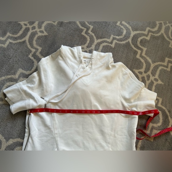 Women’s Extra Large White Helmut Lang Short Sleeve Hoodie - Picture 8 of 8